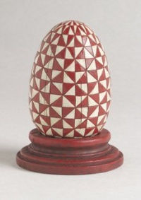 Burgundy & White Egg with Base Burgundy & White Egg with Base
