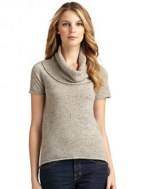 THE LOOKLuxe 2-ply cashmere from expertly maintained inner Mongolian cashmere goatsFeatures long, fine, smooth fibers top-dyed for maximum color saturationTweed designWaffle texture cowlneck Roll cuff short raglan sleevesRoll hemTHE FITAbout 26 from shoulder to hemTHE MATERIALCashmereCARE & ORIGINDry cleanImportedModel shown is 5'10 (177cm) wearing US size Small. THE LOOKLuxe 2-ply cashmere from expertly maintained inner Mongolian cashmere goatsFeatures long, fine, smooth fibers top-dyed for maximum color saturationTweed designWaffle texture cowlneck Roll cuff short raglan sleevesRoll hemTHE FITAbout 26 from shoulder to hemTHE MATERIALCashmereCARE & ORIGINDry cleanImportedModel shown is 5'10 (177cm) wearing US size Small.