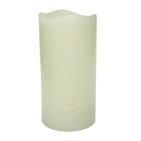 Inglow CGT55600CR06 6-Inch Tall Flameless Rustic Pillar Vanilla Cream Scented Candle with 5-Hour Timer, Cream Inglow CGT55600CR06 6-Inch Tall Flameless Rustic Pillar Vanilla Cream Scented Candle with 5-Hour Timer, Cream