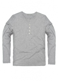 H.E. By Mango Men's Long Sleeved Cotton Henley T-Shirt - Oliver7 H.E. By Mango Men's Long Sleeved Cotton Henley T-Shirt - Oliver7
