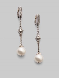 From the Windsor Collection. A truly signature creation in sterling silver with single pearl drop.Pearl Sterling silver Length, about 2¼ Width, about ¼ Lever back closure Made in USA From the Windsor Collection. A truly signature creation in sterling silver with single pearl drop.Pearl Sterling silver Length, about 2¼ Width, about ¼ Lever back closure Made in USA