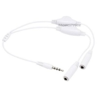 Monoprice 107116 Headphone Splitter with Separate Volume Controls, White Monoprice 107116 Headphone Splitter with Separate Volume Controls, White