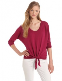 C&C California Women's Vintage 3/4 Sleeve Tie Front Dolman Top, Beet Red, Small C&C California Women's Vintage 3/4 Sleeve Tie Front Dolman Top, Beet Red, Small