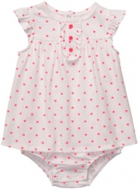 Carter's Infant Knit Sunsuit - Neon Orange Dots-9 Months Carter's Infant Knit Sunsuit - Neon Orange Dots-9 Months