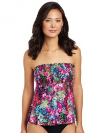 Kenneth Cole Reaction Women's True Love Smocked Tube Swim Top Kenneth Cole Reaction Women's True Love Smocked Tube Swim Top