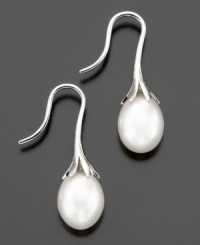 Peerless pearls are the perfect touch to your elegant look. These beautiful drop earrings feature cultured freshwater pearls (8mm) set in 14k white gold. Approximate drop: 1 inch. Peerless pearls are the perfect touch to your elegant look. These beautiful drop earrings feature cultured freshwater pearls (8mm) set in 14k white gold. Approximate drop: 1 inch.