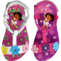 Nick Jr. Dora the Explorer Flowers White & Pink Sandals 5/6-9/10 Nick Jr. Dora the Explorer Flowers White & Pink Sandals 5/6-9/10