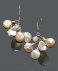 Fabulous accessories, delivered to you straight from the sea. Cultured freshwater pearl (5-5-1/2 mm) and mother-of-pearl add enchantment to any deserving look. Earrings crafted in sterling silver. Approximate drop: 2 inches. Fabulous accessories, delivered to you straight from the sea. Cultured freshwater pearl (5-5-1/2 mm) and mother-of-pearl add enchantment to any deserving look. Earrings crafted in sterling silver. Approximate drop: 2 inches.