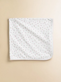Dainty roses bloom on wonderfully soft pima cotton sure to wrap baby in gentle warmth.27½W X 27½H Pima cotton Machine wash Imported Dainty roses bloom on wonderfully soft pima cotton sure to wrap baby in gentle warmth.27½W X 27½H Pima cotton Machine wash Imported