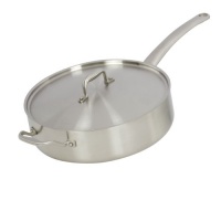 American Kitchen Tri-Ply 12-Inch/5-Quart Covered Saute Pan American Kitchen Tri-Ply 12-Inch/5-Quart Covered Saute Pan