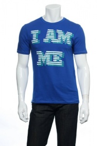 Kenneth Cole Reaction ( I Am Me) 439 Royal Blue (royal blue, teal, and white) Graphic SS T-Shirt