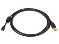 Monoprice 6-Feet USB 2.0 A Male to Micro 5pin Male 28/24AWG Cable with Ferrite Core (Gold Plated) (105458) Monoprice 6-Feet USB 2.0 A Male to Micro 5pin Male 28/24AWG Cable with Ferrite Core (Gold Plated) (105458)