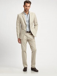 The trousers every man should own, beautifully cut from soft twill cotton that looks as good as it feels. Side slash, back welt pocketsInseam, about 3595% cotton/5% polyesterDry cleanImported The trousers every man should own, beautifully cut from soft twill cotton that looks as good as it feels. Side slash, back welt pocketsInseam, about 3595% cotton/5% polyesterDry cleanImported