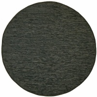 Black Leather Matador 6' Round Rug Black Leather Matador 6' Round Rug