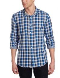 Calvin Klein Jeans Men's Flicker Plaid Long Sleeve Woven