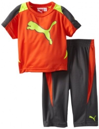 Puma - Kids Baby-Boys Infant Cat Performance Pant Set, Cherry Tomato, 24 Months Puma - Kids Baby-Boys Infant Cat Performance Pant Set, Cherry Tomato, 24 Months