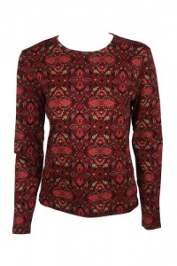 Jones New York Womens Petite Printed Long Sleeve Top Jones New York Womens Petite Printed Long Sleeve Top