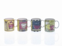 Certified International Java Time 18-Ounce Mug, Set of 4 Certified International Java Time 18-Ounce Mug, Set of 4