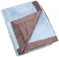 Carters Everyday Easy Faux Fur with Satin Blanket, Blue/Brown Geometric Carters Everyday Easy Faux Fur with Satin Blanket, Blue/Brown Geometric