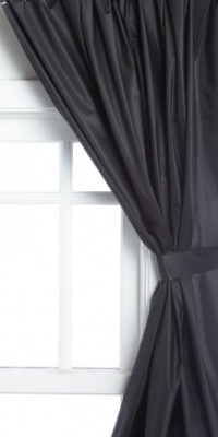 Carnation Home Fashions Vinyl Bathroom Window Curtain, Black Carnation Home Fashions Vinyl Bathroom Window Curtain, Black
