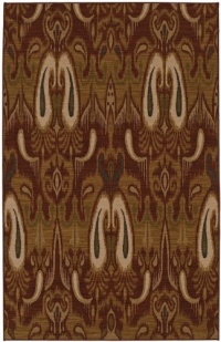 Area Rug 5x8 Rectangle Contemporary Salmon-Beige Color - Karastan Bellingham Collection Area Rug 5x8 Rectangle Contemporary Salmon-Beige Color - Karastan Bellingham Collection