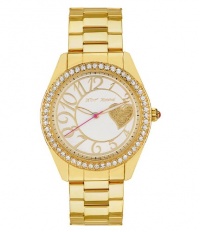 Betsey Johnson Gold Bling Time Heart Boyfriend Watch Betsey Johnson Gold Bling Time Heart Boyfriend Watch