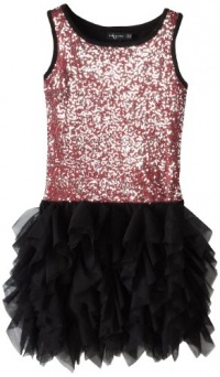 Ruby Rox Girls 7-16 Flapper Dress, Pink/Black, 10 Ruby Rox Girls 7-16 Flapper Dress, Pink/Black, 10
