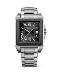 A true contemporay sport watch with a stylish squared case with brushed and polished surfaces. This big and bold watch has an obvious presence on the wrist for an ultimate contemporary look. A true contemporay sport watch with a stylish squared case with brushed and polished surfaces. This big and bold watch has an obvious presence on the wrist for an ultimate contemporary look.