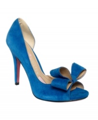 All dolled up! The adorable suede Senorita Pumps by Paris Hilton feature a fun oversized bow that will add a sweet femme twist to any look. All dolled up! The adorable suede Senorita Pumps by Paris Hilton feature a fun oversized bow that will add a sweet femme twist to any look.