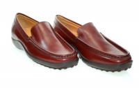 TOD'S Women's Wentury Moc Dark Red Leather Loafers Sz 35 I7AU039 TOD'S Women's Wentury Moc Dark Red Leather Loafers Sz 35 I7AU039