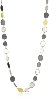 GURHAN Contour Organic Long Dark and White Silver with Gold Necklace GURHAN Contour Organic Long Dark and White Silver with Gold Necklace