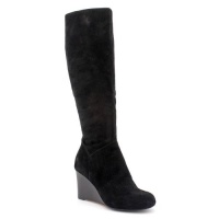 Cole Haan Cora Wedge Boot Fashion Knee-High Boots Black Womens New/Display Cole Haan Cora Wedge Boot Fashion Knee-High Boots Black Womens New/Display