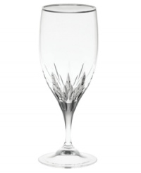 Turn formal affairs into true celebrations with the Duchesse iced beverage glass from Vera Wang. The renowned bridal designer marries a tapered bowl and blazing starburst cut with a beautifully flared stem. Radiant crystal is topped off with a smooth band of polished platinum. Turn formal affairs into true celebrations with the Duchesse iced beverage glass from Vera Wang. The renowned bridal designer marries a tapered bowl and blazing starburst cut with a beautifully flared stem. Radiant crystal is topped off with a smooth band of polished platinum.