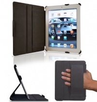KHOMO ® Smart Leather Case Cover with Elastic Hand Strap and Stand for iPad Apple iPad 2 , iPad 3 & iPad 4 (The new iPad HD) KHOMO ® Smart Leather Case Cover with Elastic Hand Strap and Stand for iPad Apple iPad 2 , iPad 3 & iPad 4 (The new iPad HD)