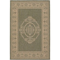 Couristan 1078/1812 Recife Antique Medallion/Green-Natural 7-Feet 6-Inch Square Rug Couristan 1078/1812 Recife Antique Medallion/Green-Natural 7-Feet 6-Inch Square Rug