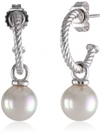 Majorica 10 mm White Round Hoop Earrings Majorica 10 mm White Round Hoop Earrings