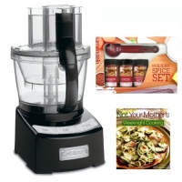Cuisinart FP-12BK Elite Collection 12-cup Food Processor Black + Kamenstein Mini Measuring Spoons Spice Set + Cookbook Cuisinart FP-12BK Elite Collection 12-cup Food Processor Black + Kamenstein Mini Measuring Spoons Spice Set + Cookbook