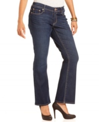 Seven7 Jeans' bootcut plus size jeans are basics for your casual wear-- team them with the season's hottest tops! Seven7 Jeans' bootcut plus size jeans are basics for your casual wear-- team them with the season's hottest tops!