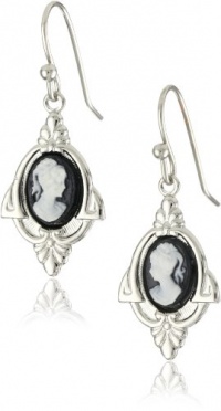 1928 Jewelry Embellish Vintage-Inspired Cameo Drop Earrings