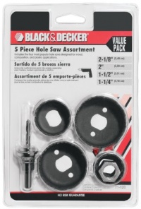 Black & Decker 71-120 5-Piece Hole Saw Assortment Black & Decker 71-120 5-Piece Hole Saw Assortment