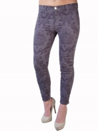 J Brand Jeans Mid Rise 835 Plum Baroque Print Capri J Brand Jeans Mid Rise 835 Plum Baroque Print Capri