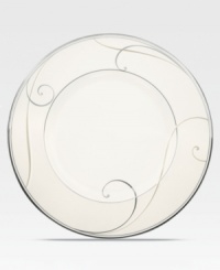 Fluid platinum scrolls glide freely throughout this beautiful fine china dessert plate from Noritake. Easy to match with any decor, the fresh and elegant Platinum Wave collection of dinnerware and dishes is a timeless look for fine dining or luxurious everyday meals. Fluid platinum scrolls glide freely throughout this beautiful fine china dessert plate from Noritake. Easy to match with any decor, the fresh and elegant Platinum Wave collection of dinnerware and dishes is a timeless look for fine dining or luxurious everyday meals.