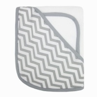 American Baby Company 100% Organic Cotton Terry Hooded Towel Set, White with Gray ZigZag American Baby Company 100% Organic Cotton Terry Hooded Towel Set, White with Gray ZigZag