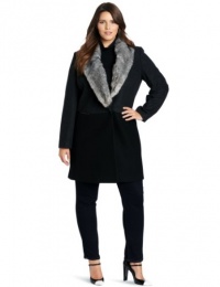 DKNYC Women's Plus-Size Long Sleeve One Button Coat, Heather Charcoal, 3X DKNYC Women's Plus-Size Long Sleeve One Button Coat, Heather Charcoal, 3X