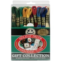 DMC 117F25-HDAY Embroidery Holiday Decor Floss Pack, Assorted Color, 8.7-Yard, 30/Pack DMC 117F25-HDAY Embroidery Holiday Decor Floss Pack, Assorted Color, 8.7-Yard, 30/Pack