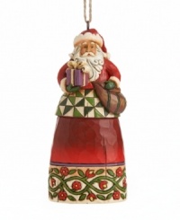 Santa makes an exception to his drop-and-go policy to hand-deliver a particularly special present. His kind eyes and warming spirit are irresistible in elaborately carved and hand-painted resin. A thoughtful gift for someone you love, from Jim Shore. Santa makes an exception to his drop-and-go policy to hand-deliver a particularly special present. His kind eyes and warming spirit are irresistible in elaborately carved and hand-painted resin. A thoughtful gift for someone you love, from Jim Shore.