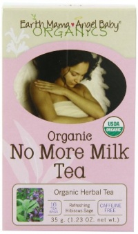 Earth Mama Angel Baby Organic No More Milk Tea, 16 Teabags/Box  (Pack of 3)