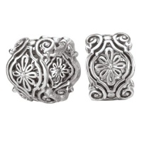 925 Silver Wide Filigree Design Huggie Hoop Earrings 925 Silver Wide Filigree Design Huggie Hoop Earrings