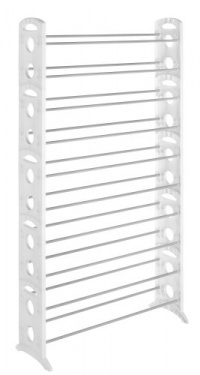 Whitmor 6486-1917-WHT Floor Shoe Tower, White, 50-Pair