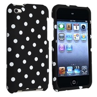 eForCity Snap-on Case for Apple iPod touch 4G - Black/White Polka Dot eForCity Snap-on Case for Apple iPod touch 4G - Black/White Polka Dot